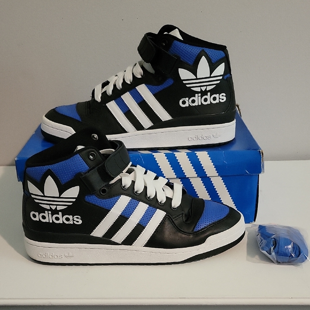 RARE Adidas Forum Mid RS XL In Black And Blue NWT